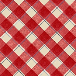 Red/Cream - Diagonal Plaid